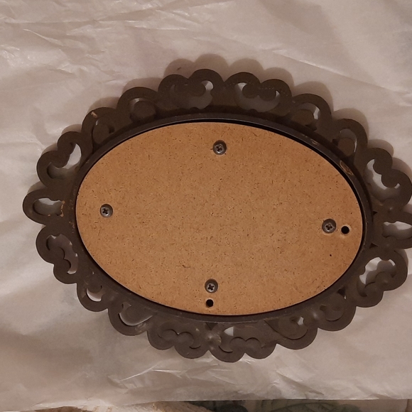 Pair of faux rattatan vintage mirrors made in usa brown boho bohemian style - Picture 4 of 8